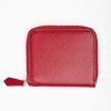 Online E.Marinella Small Ruby Red Hammered Leather Wallet