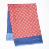 Clearance E.Marinella Red And Blue Double Silk Scarf