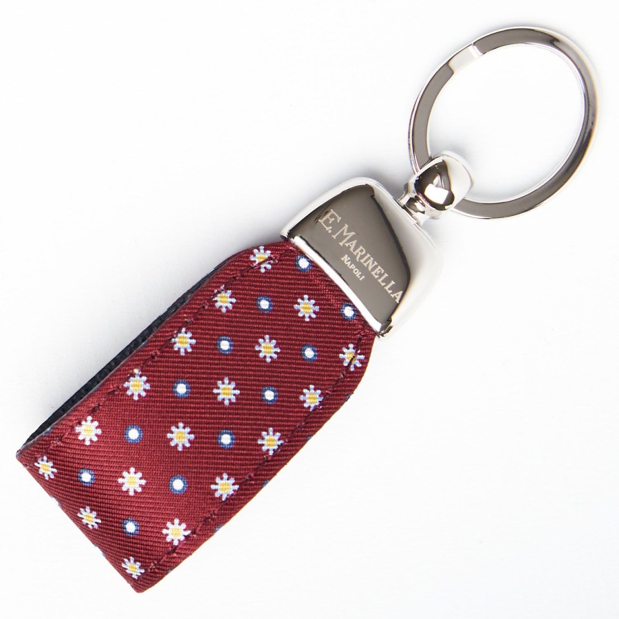 Online E.Marinella Keyfob In Silk And Leather