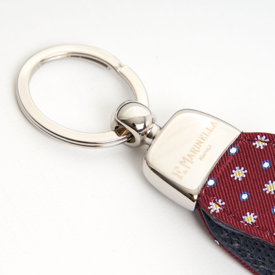 Online E.Marinella Keyfob In Silk And Leather