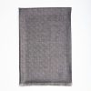 Clearance E.Marinella Grey Em Logo Scarf In Wool And Cashmere