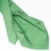 New E.Marinella Green 5 Fold Sartorial Silk Tie - Small Flower Pattern