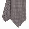 New E.Marinella Dark Grey Ceremonial Jacquard Silk Tie