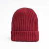 Clearance E.Marinella Burgundy Cashmere Ribbed Beanie