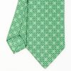 Hot E.Marinella Green Sartorial Classic Silk Tie - Small Flower Pattern