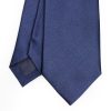 New E.Marinella Cerimonial Solid Blue Silk Satin Tie