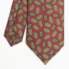 New E.Marinella Burgundy Heritage Retro Collection Silk Tie - Large Geometric Pattern