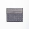 Clearance E.Marinella Dark Grey Leather And Silk Credit Card Holder 5 Compartments