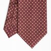 Hot E.Marinella Burgundy Extra Long Tie With Small Designs