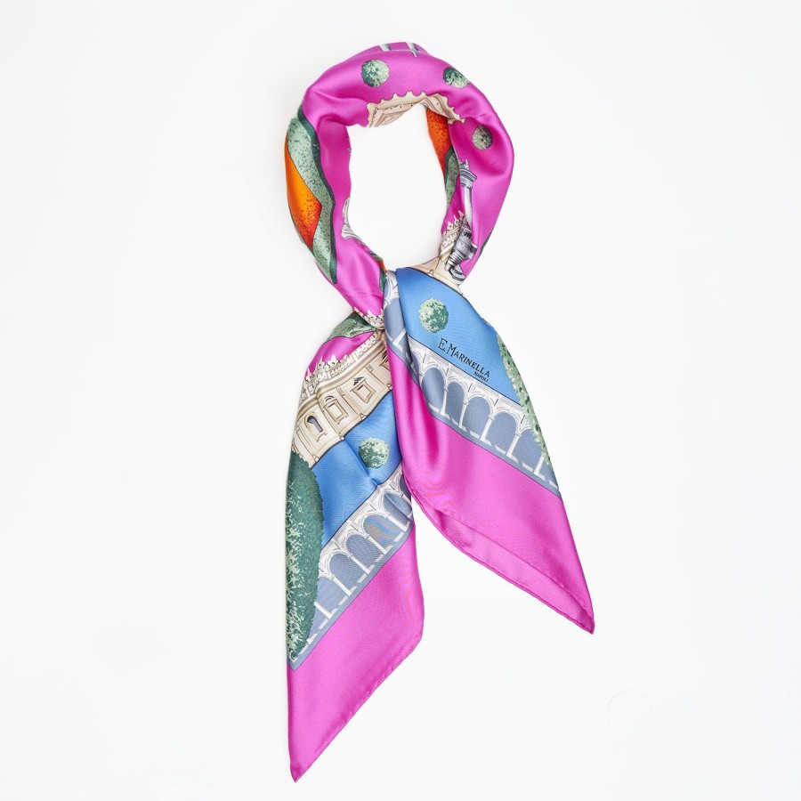 Hot E.Marinella Fuchsia Silk Scarf 90 - Charterhouse Of St. Martin