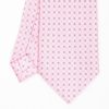 Clearance E.Marinella Pink Sartorial Classic Silk Tie - Small Flower Pattern