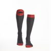 Best E.Marinella Long Grey And Red Bicolor Cotton Socks - Solid Color