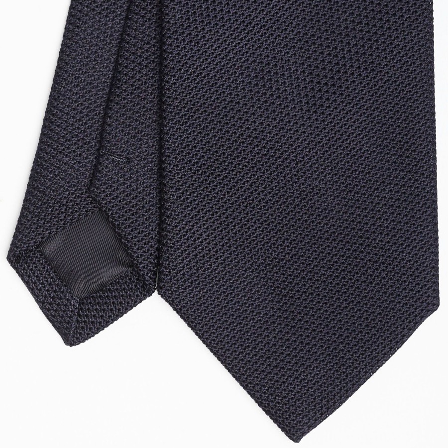 Wholesale E.Marinella Dark Blue Sartorial Granadine Silk Tie