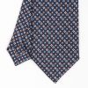 Wholesale E.Marinella Dark Blue Sartorial 7 Cm Silk Tie - Small Flower Pattern