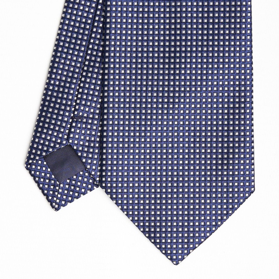 Hot E.Marinella Dark Blue Ceremonial Jacquard Silk Tie