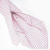 New E.Marinella Pink 7 Fold Sartorial Silk Tie - Small Flower Pattern