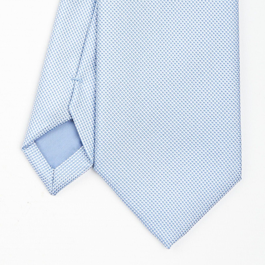 Online E.Marinella Light Blue Ceremonial Jacquard Silk Tie