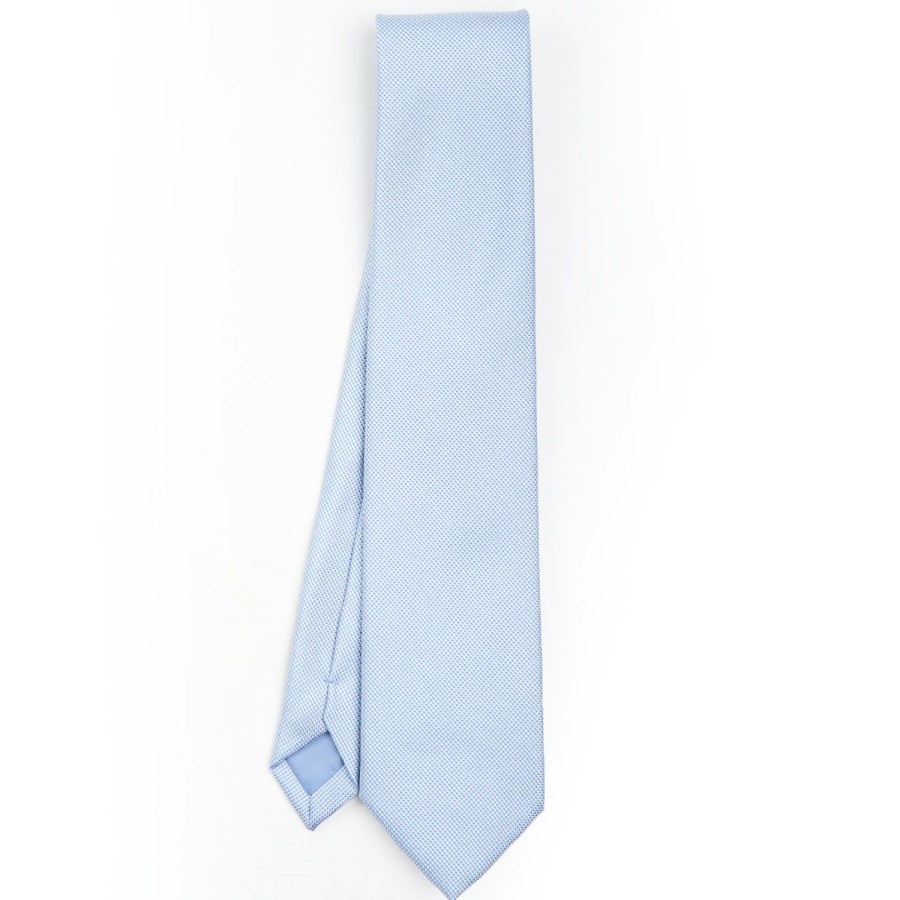 Online E.Marinella Light Blue Ceremonial Jacquard Silk Tie