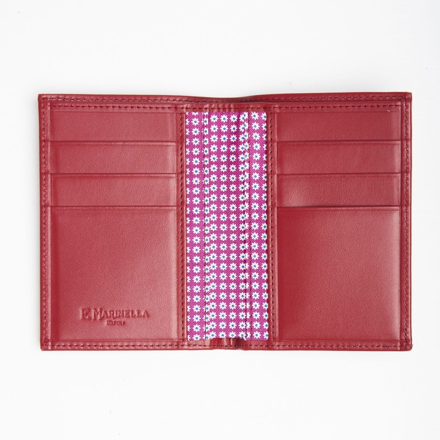 Hot E.Marinella Fuchsia Vertical Wallet In Silk And Leather