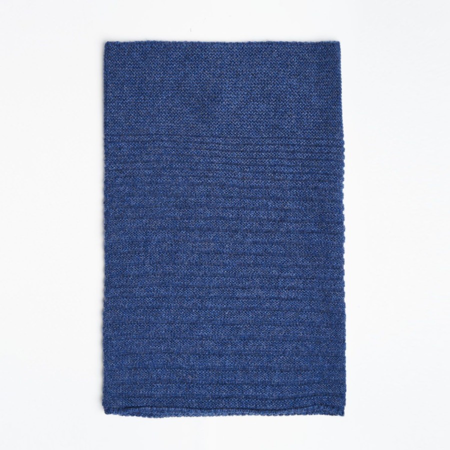 Online E.Marinella Blue Cashmere Tubular Neck Warmer