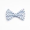 Hot E.Marinella Light Blue Pre-Knotted Silk Bowtie- Small Geometric Pattern