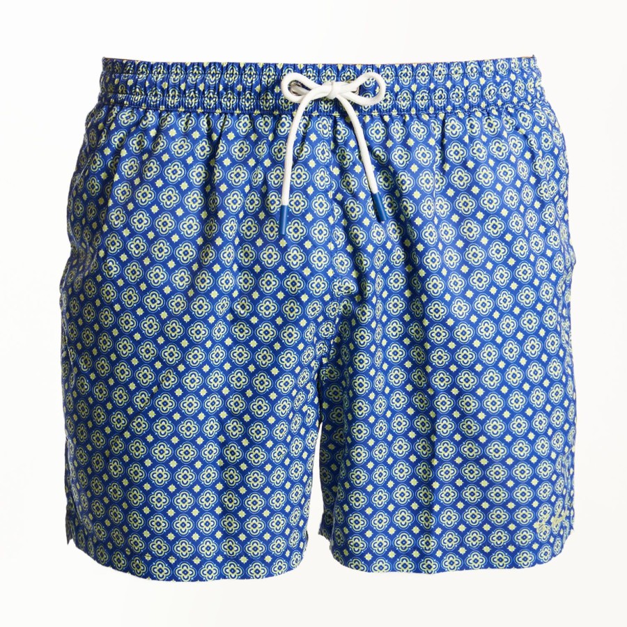 Clearance E.Marinella Blue Swim Shorts- Large Patterns