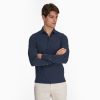 Hot E.Marinella Dark Blue Short Sleeve Knitted Polo