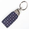 Clearance E.Marinella Dark Blue Keyfob In Silk And Leather