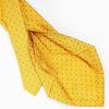 New E.Marinella Yellow 5 Fold Sartorial Silk Tie - Small Flower Pattern