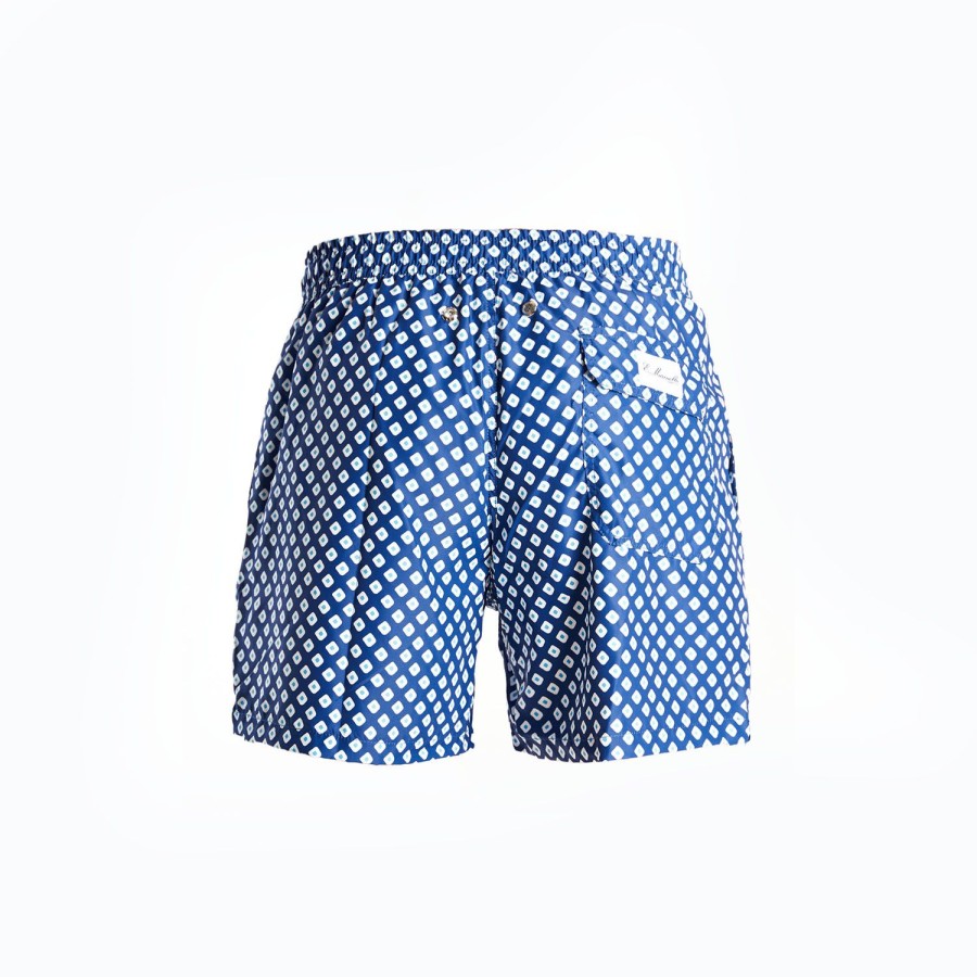 Online E.Marinella Blu Baby Swim Shorts - Large Flower Pattern