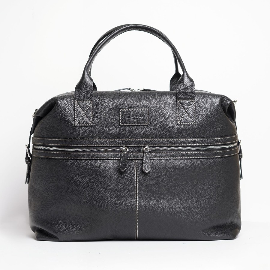 Wholesale E.Marinella Black Leather Travel Bag