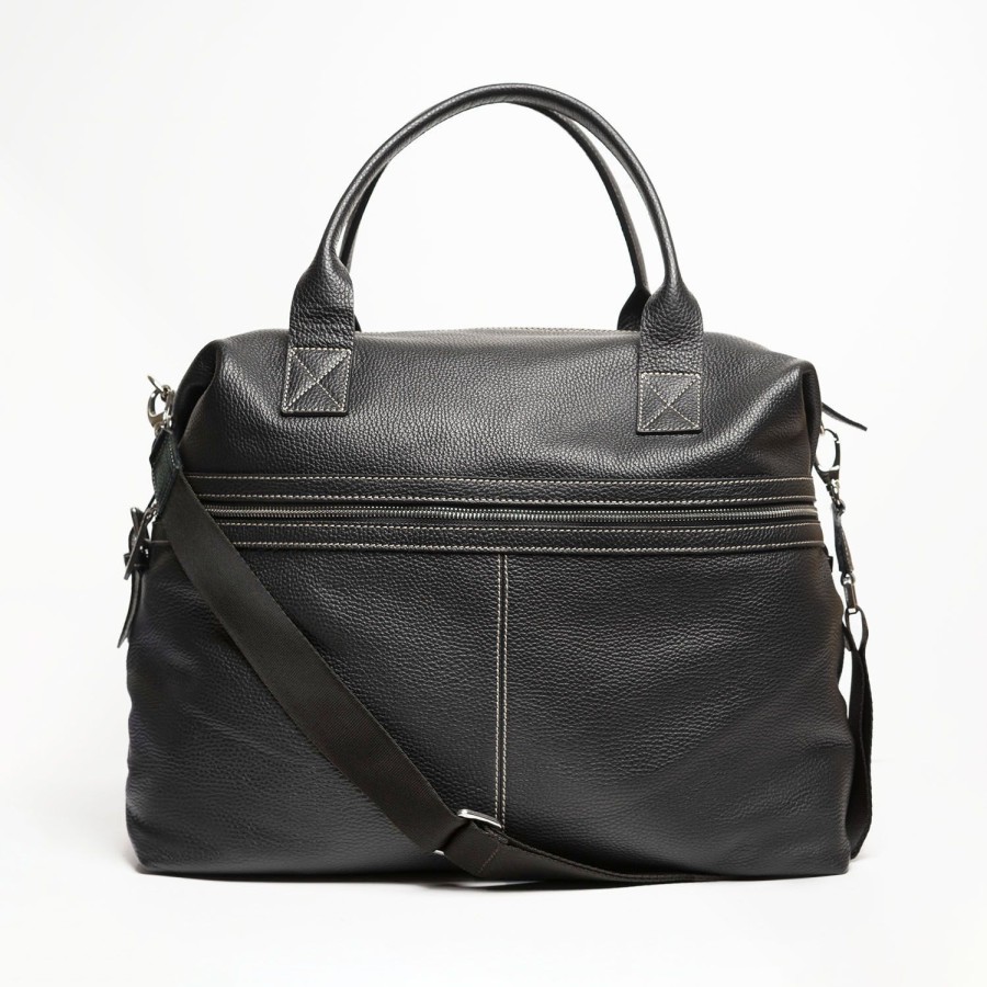 Wholesale E.Marinella Black Leather Travel Bag