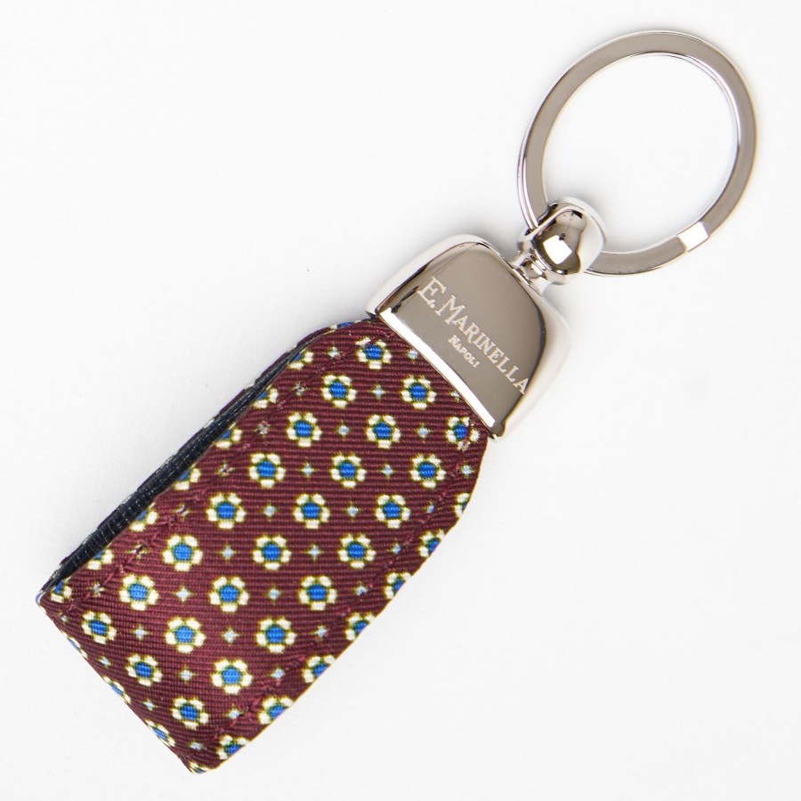 New E.Marinella Keyfob In Silk And Leather