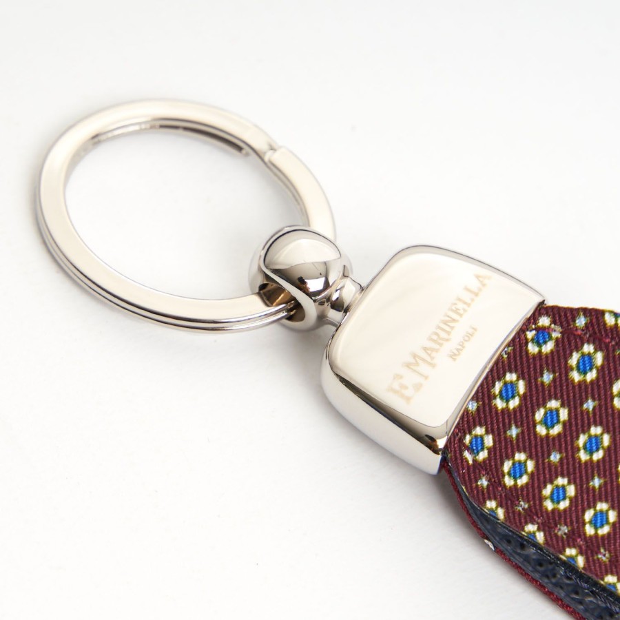 New E.Marinella Keyfob In Silk And Leather