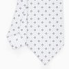 Hot E.Marinella White Sartorial Classic Silk Tie - Small Flower Pattern