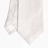 Best E.Marinella Light Grey Ceremonial Jacquard Silk Tie