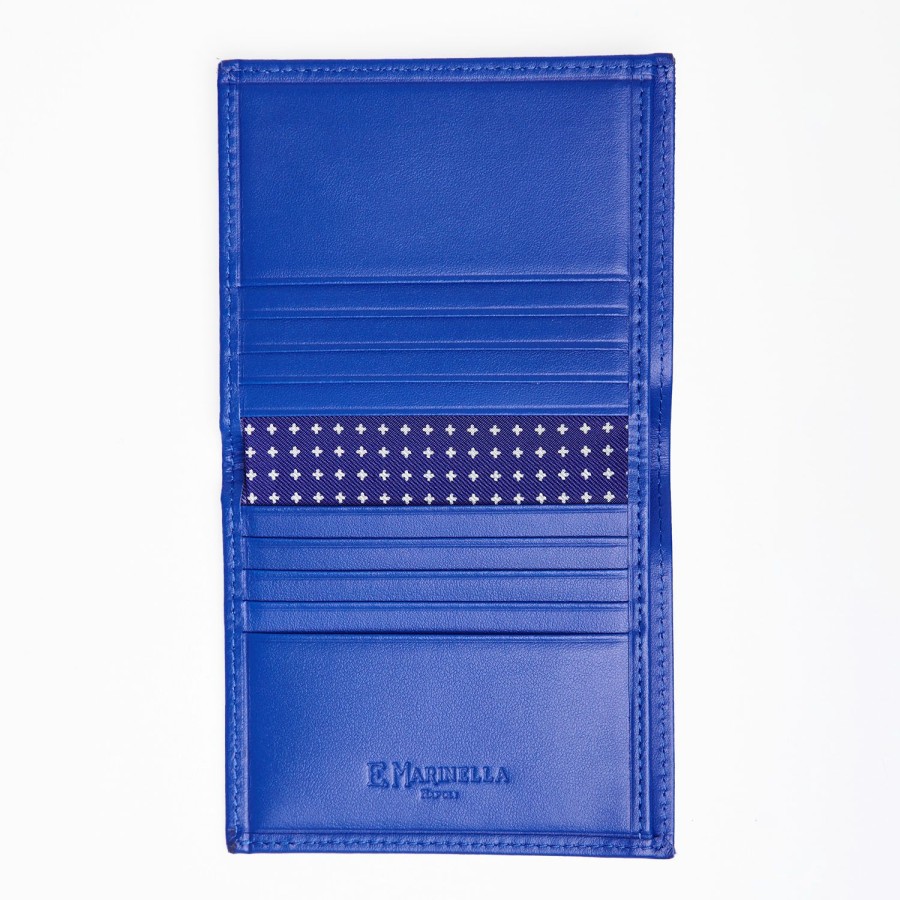 Wholesale E.Marinella Bluette Small Wallet In Silk And Leather