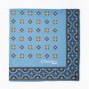 Best E.Marinella Mid Blue Hand-Printed Silk Pocket Square Small Flower Pattern