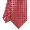 Hot E.Marinella Burgundy Sartorial Classic Silk Tie - Small Flower Designs