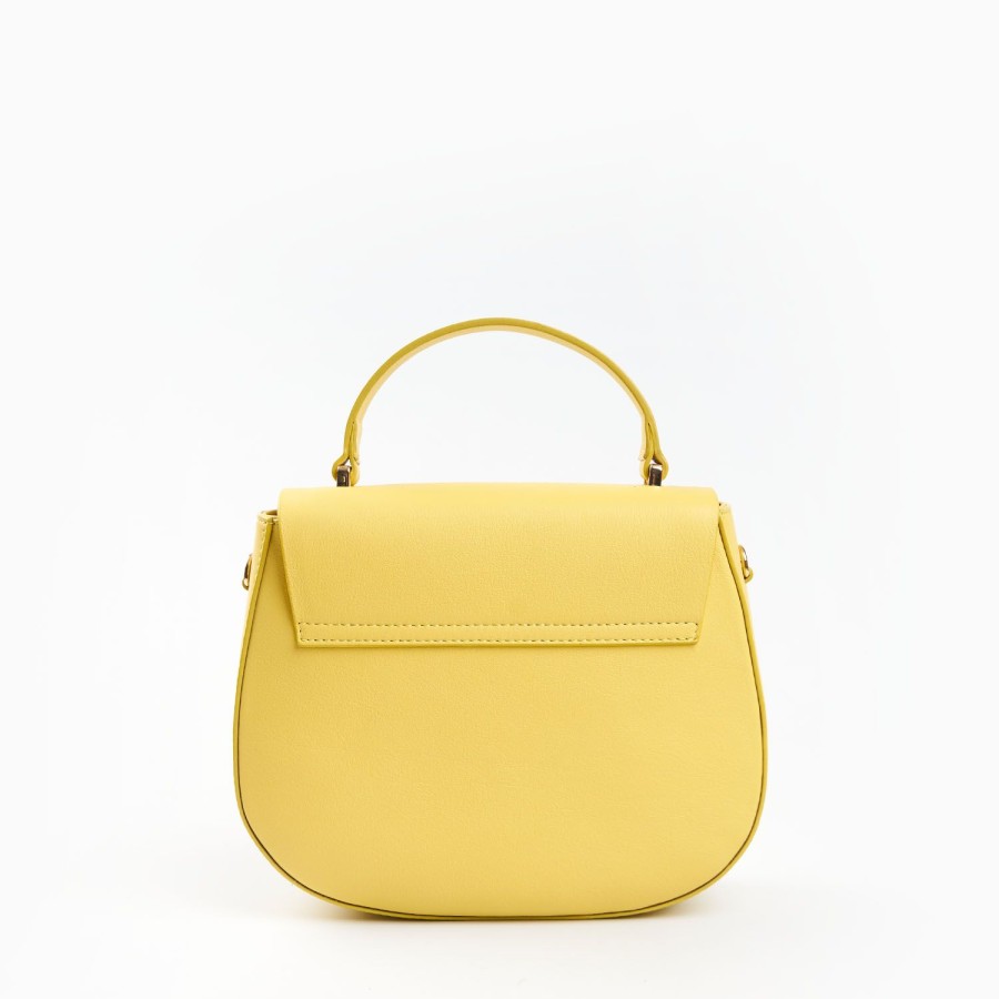 New E.Marinella Yellow Smooth Leather Cleo Bag