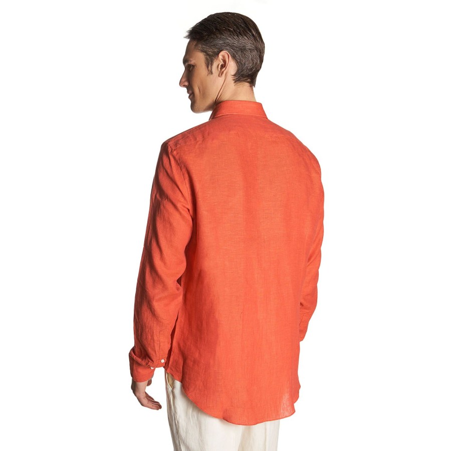 Wholesale E.Marinella Orange Linen Shirt