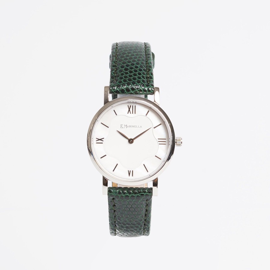 Clearance E.Marinella Ladies' Dark Green Leather Watch