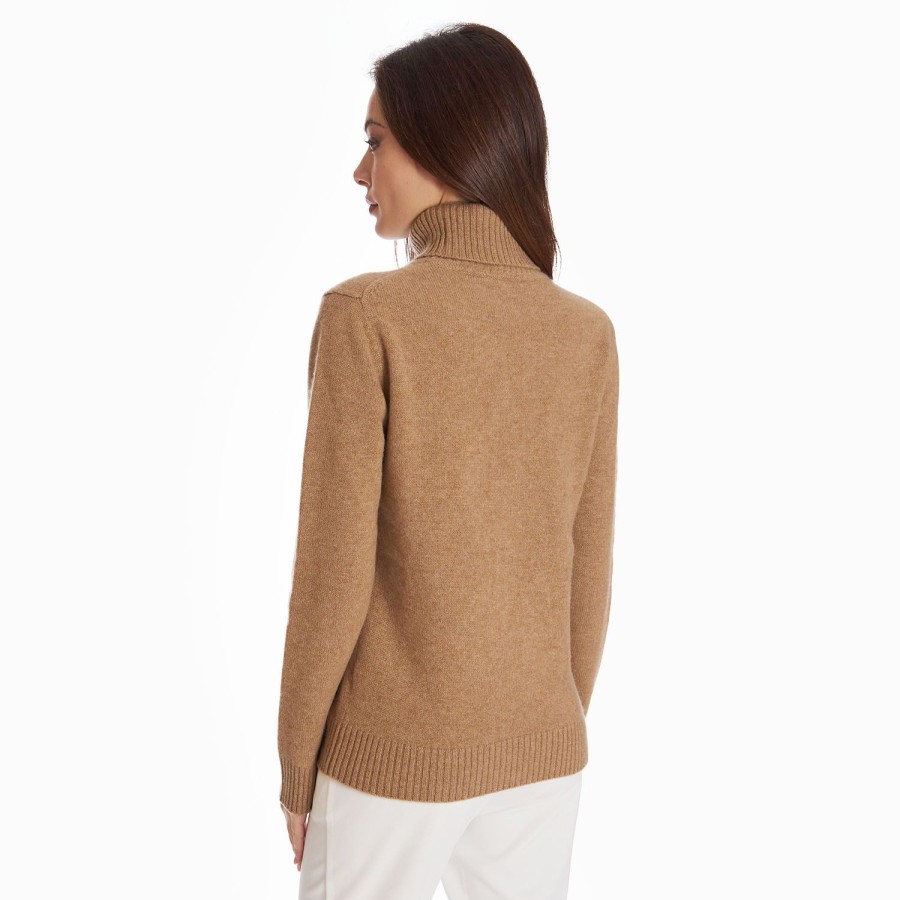 Online E.Marinella Camel Cashmere Turtleneck