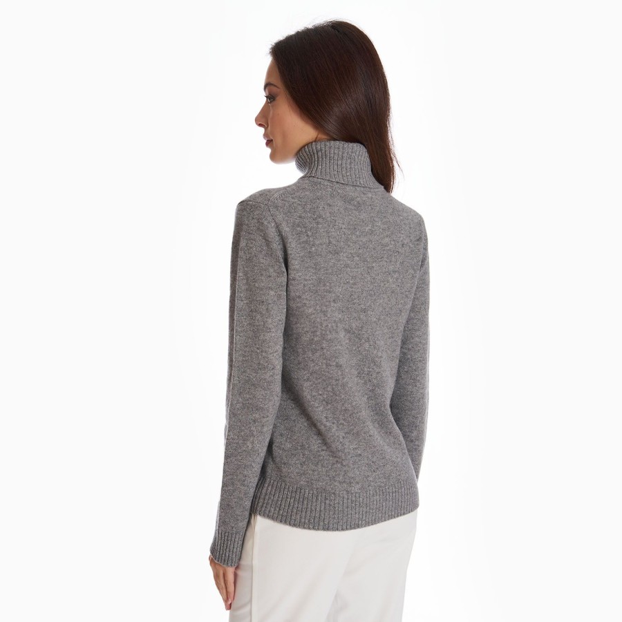 Clearance E.Marinella Grey Cashmere Turtleneck