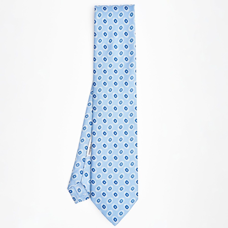 Wholesale E.Marinella Light Blue Archivio Collection Silk Tie 1955-02