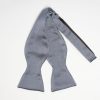 Clearance E.Marinella Dark Grey Silk Satin Bowtie To Self-Tie - Solid Color