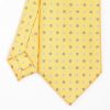 Wholesale E.Marinella Yellow Extra Long Sartorial Silk Tie Small Flower Pattern