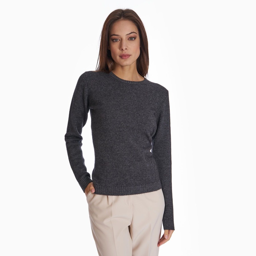 Wholesale E.Marinella Grey Wool And Cashmere Crewneck