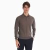 Hot E.Marinella Taupe Cashmere And Silk Polo Shirt