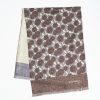 New E.Marinella Dark Brown And Beige Double Silk Scarf